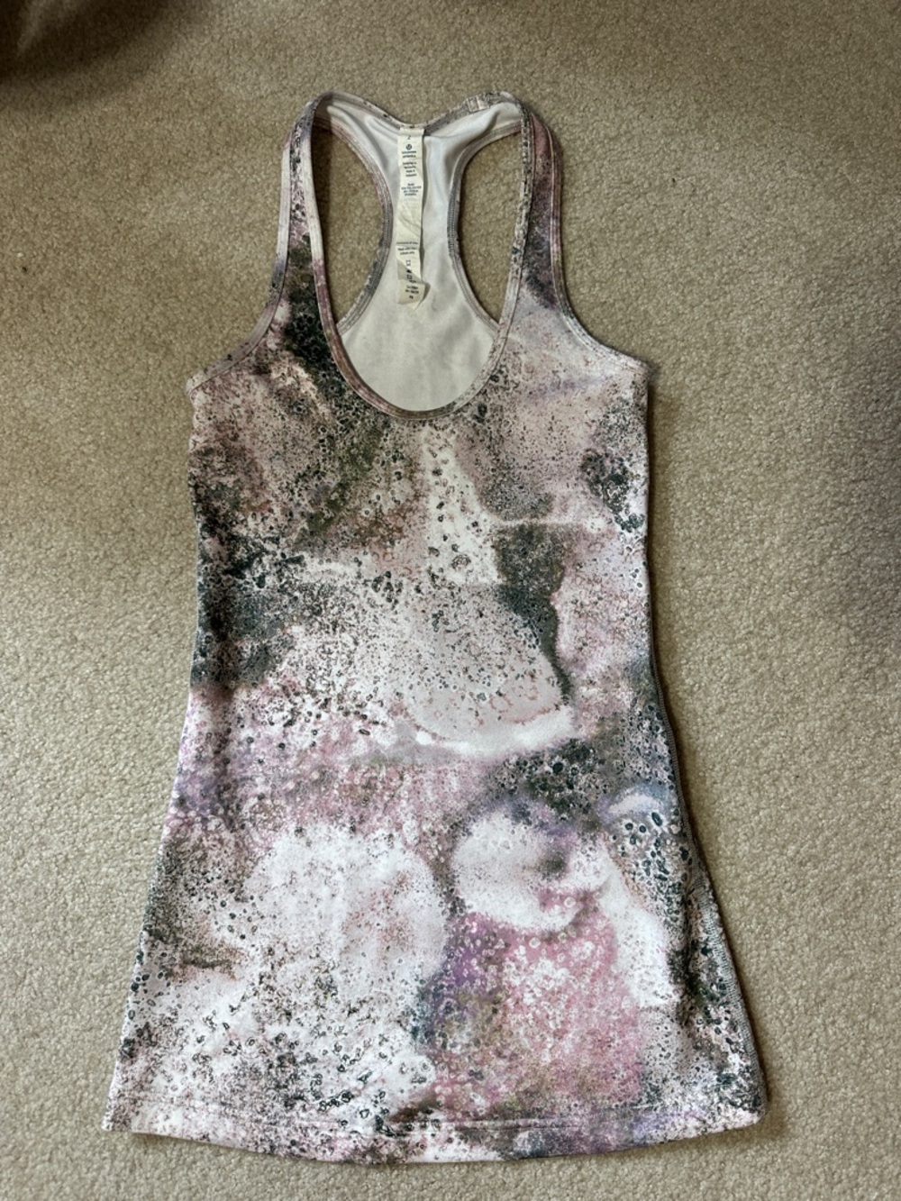 lululemon athletica Pink Marble Racerback Tank